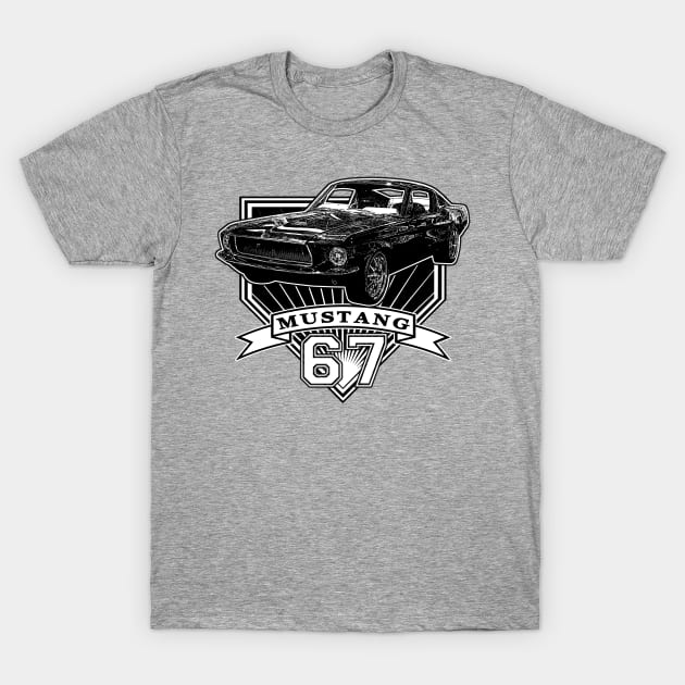 67 Mustang Fastback T-Shirt by CoolCarVideos